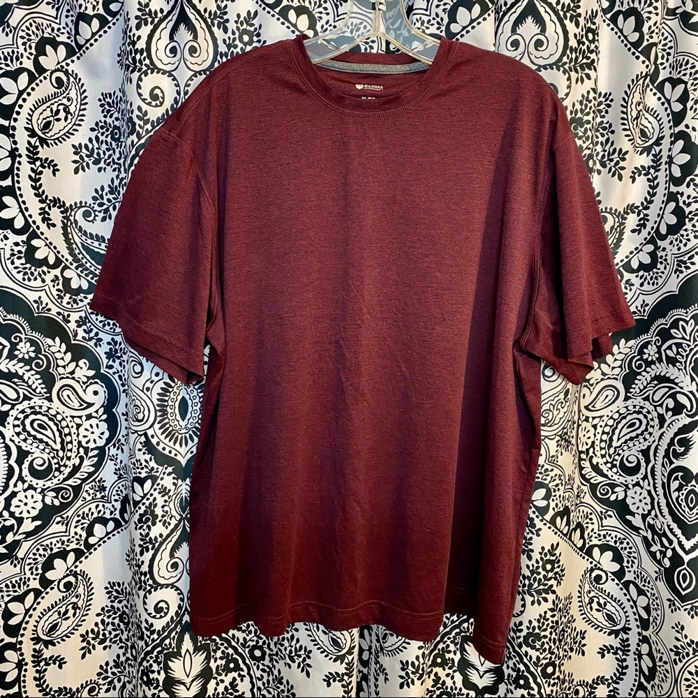 Mens Short Sleeve Maroon Tee